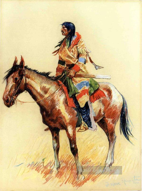 A Breed Indiana Indian Frederic Remington Ölgemälde